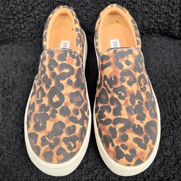 Steve Madden Gills Platform Slip-On Sneakers Leopard Print Size 6 - Picture 3 of 6